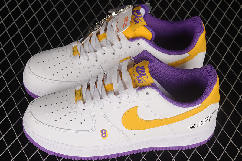 Nike Air Force 1 '07 Low White/Purple/Yellow 17