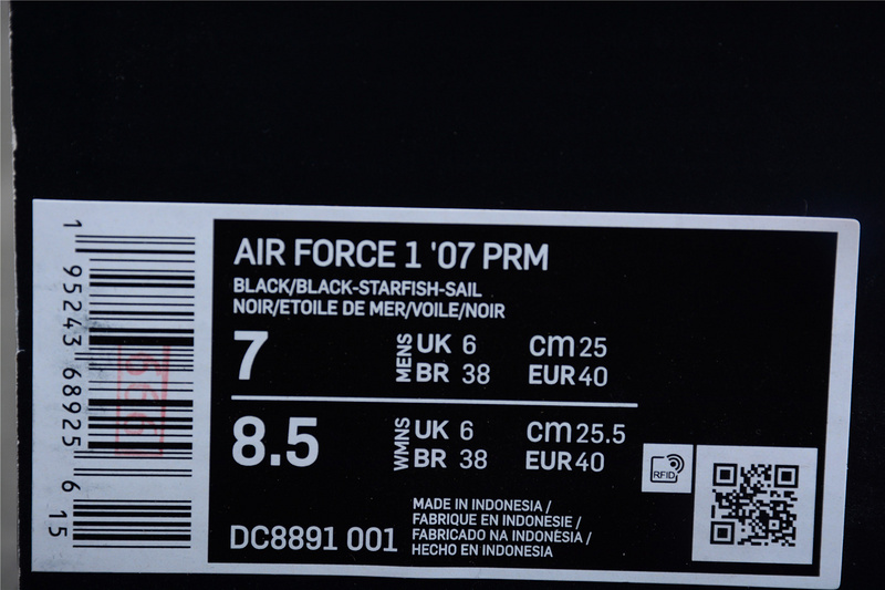 Air Force 1 Low 07 Premium Halloween Black/Starfish/Sail/Black 3