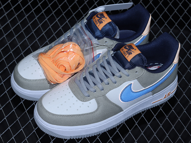 Air Force 1 Low 07 White/Light Grey/Navy Blue 3