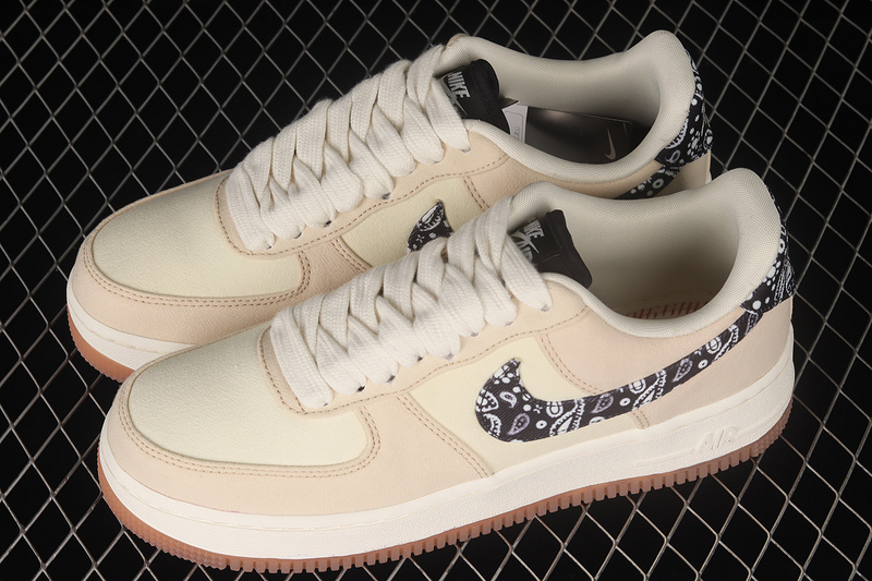 Air Force 1 Low 07 Paisley Swoosh Beige/Beige/Black 3