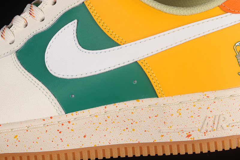 Air Force 1 Lv8 Gs White/White/Green/Yellow 11