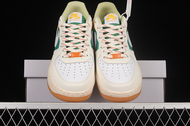 Air Force 1 Lv8 Gs White/White/Green/Yellow 23