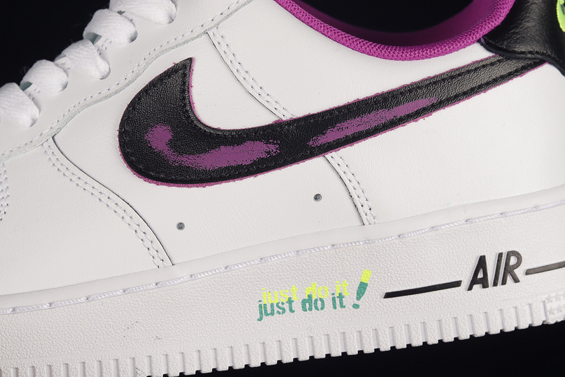 Air Force 1 Low 07 Just Do It White/Black/Purple 7