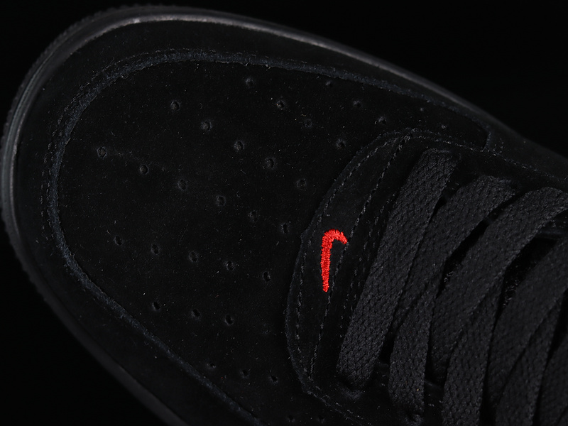 Air Force 1 Low Black/Black-Light Crimson 5