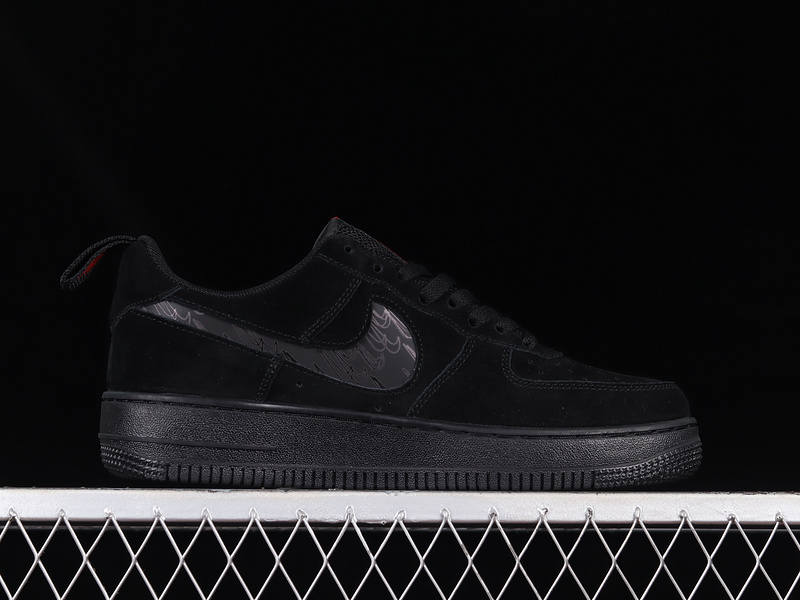 Air Force 1 Low Black/Black-Light Crimson 21