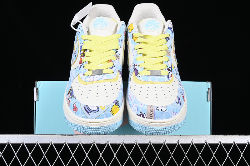 Nike Air Force 1 '07 Low Doraemon White/Yellow/Blue 3