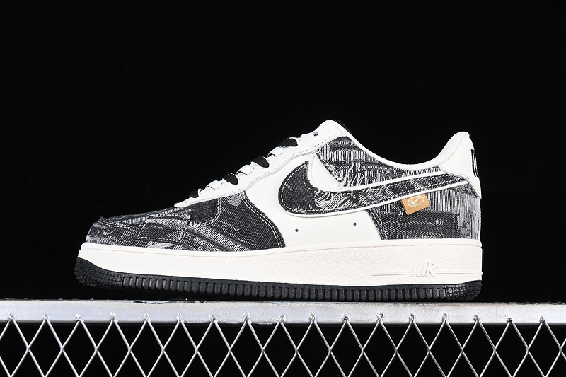 Nike Air Force 1 '07 Low Brushed Patch White/Grey/Black 19