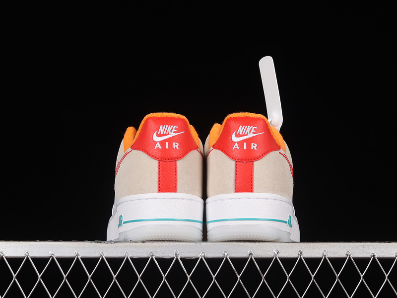 Air Force 1 Low 07 Premium Leap Summit White/White/Washed Teal/University Red 7