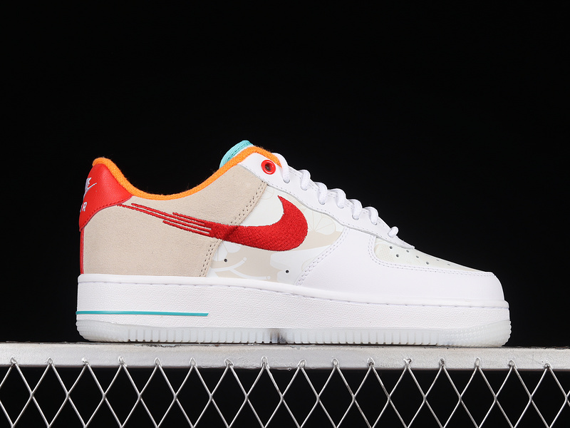 Air Force 1 Low 07 Premium Leap Summit White/White/Washed Teal/University Red 15