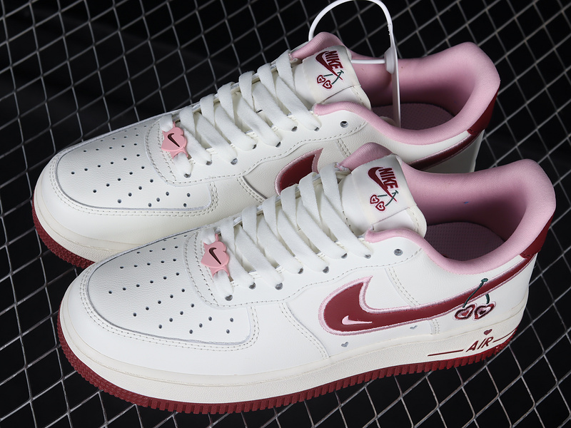 Air Force 1 Low Valentine's Day 2023 White/Wine Red/Light Pink 3