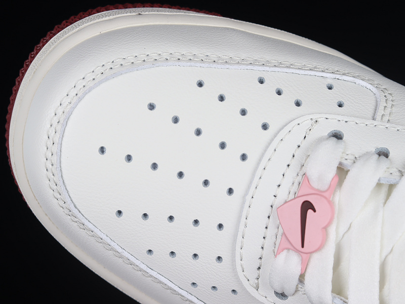 Air Force 1 Low Valentine's Day 2023 White/Wine Red/Light Pink 11