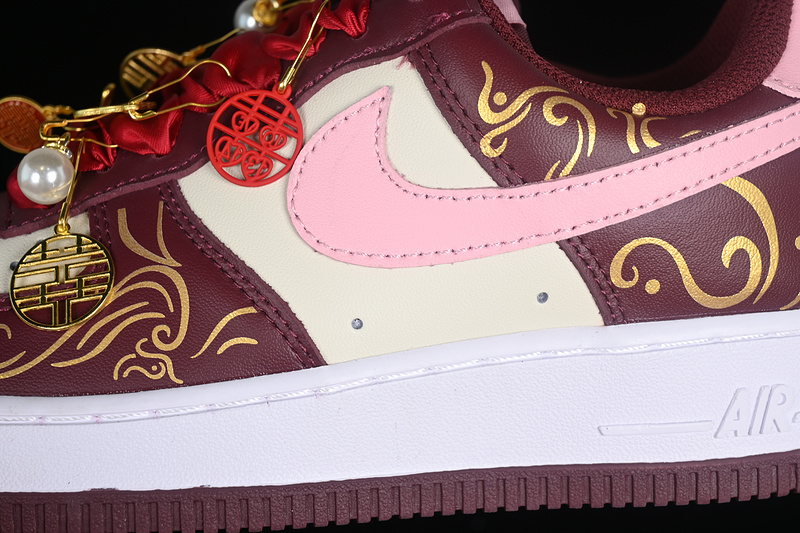 Nike Air Force 1 '07 Low Wedding Sail/Night Maroon/Medium Soft Pink 3