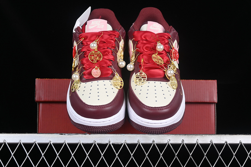 Nike Air Force 1 '07 Low Wedding Sail/Night Maroon/Medium Soft Pink 31