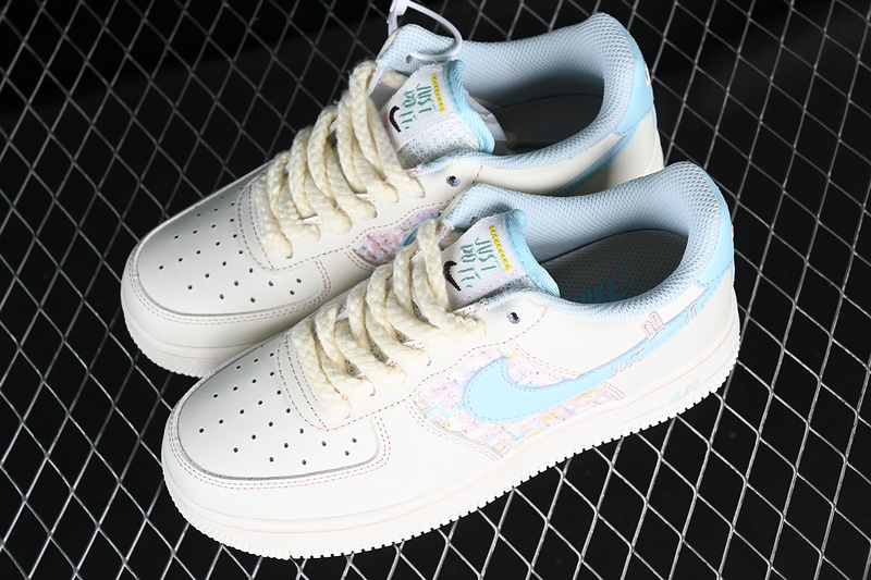 Nike Air Force 1 '07 Low Just Do It White/Blue/Pink 27