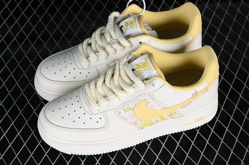 Nike Air Force 1 '07 Low Just Do It White/Gold 9