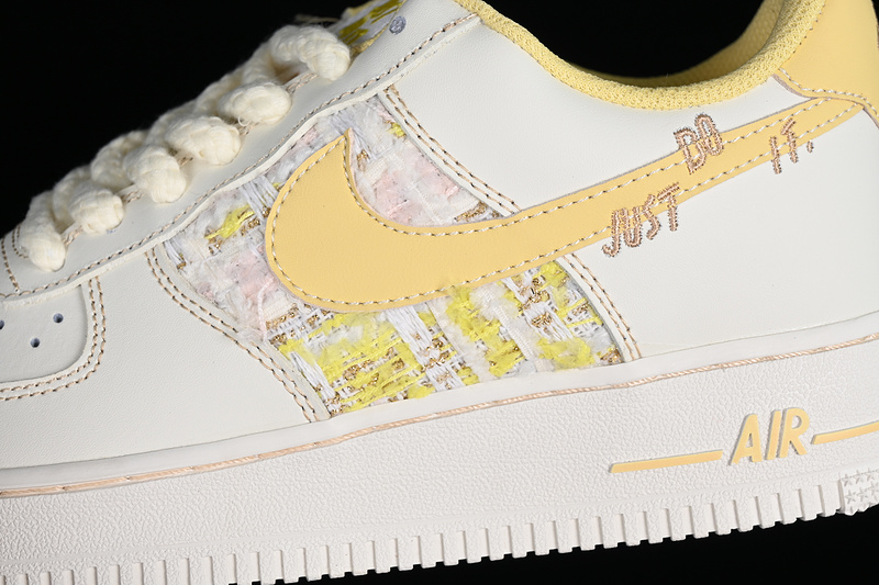 Nike Air Force 1 '07 Low Just Do It White/Gold 25