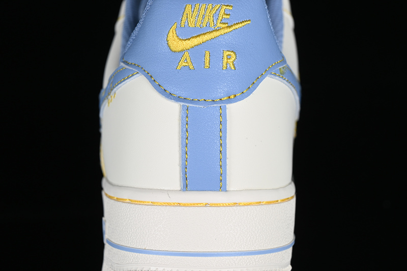 Nike Air Force 1 '07 Low Just Do It White/Yellow/Blue 9