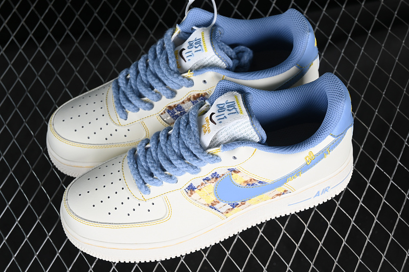 Nike Air Force 1 '07 Low Just Do It White/Yellow/Blue 17