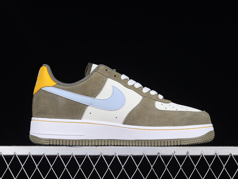 Air Force 1 Low Olive/Beige/Blue-Yellow 13