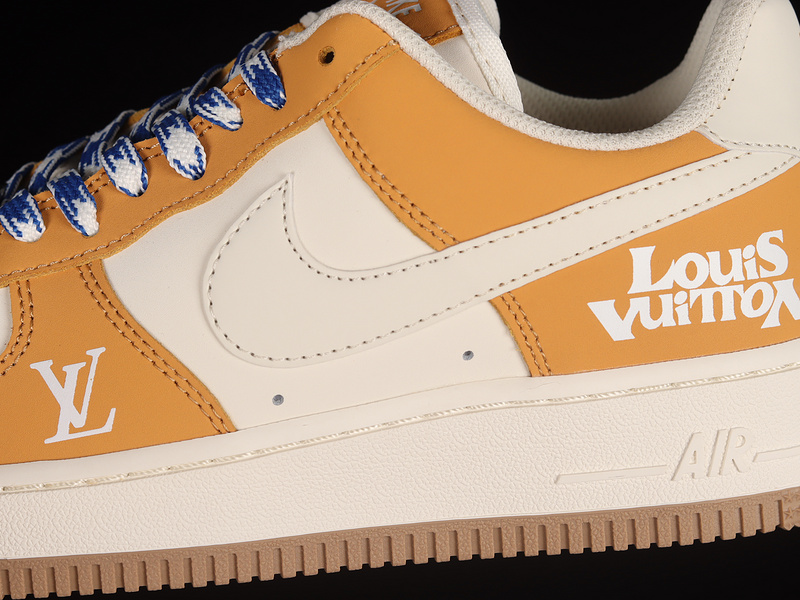 Nike Air Force 1 '07 Low Yellow/White/Blue/Brown 3