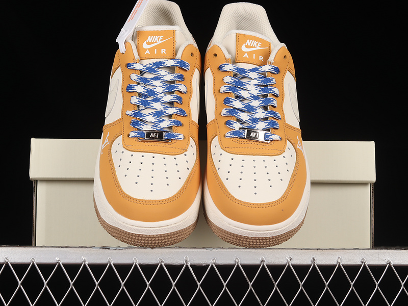 Nike Air Force 1 '07 Low Yellow/White/Blue/Brown 11