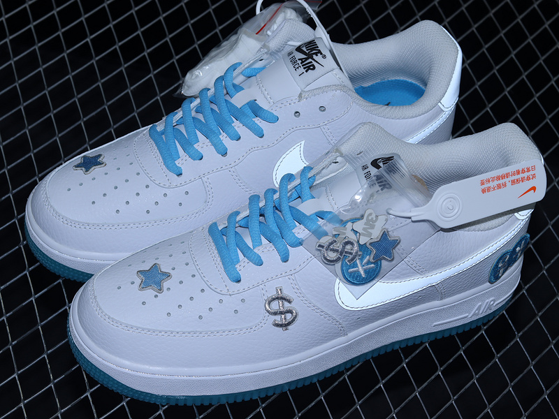 Air Force 1 Low 07 Auspicious White/White/Blue 17