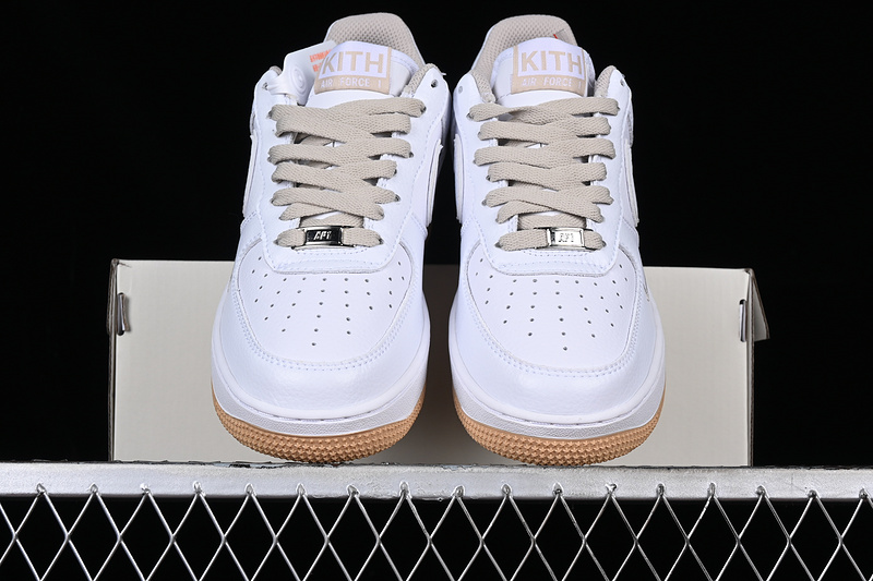 Kith X Nike Air Force 1 '07 Low White/Grey/Apricot 17