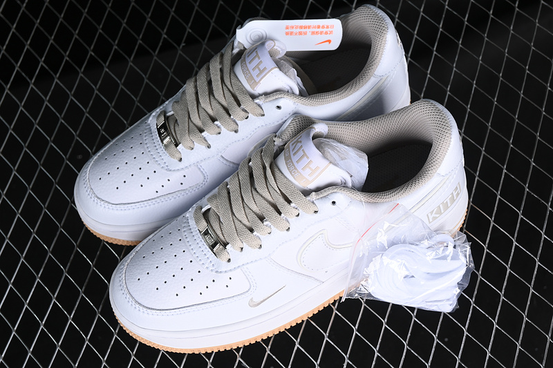 Kith X Nike Air Force 1 '07 Low White/Grey/Apricot 19