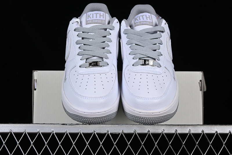 Kith Nike Air Force 1 '07 Low White/Grey 9