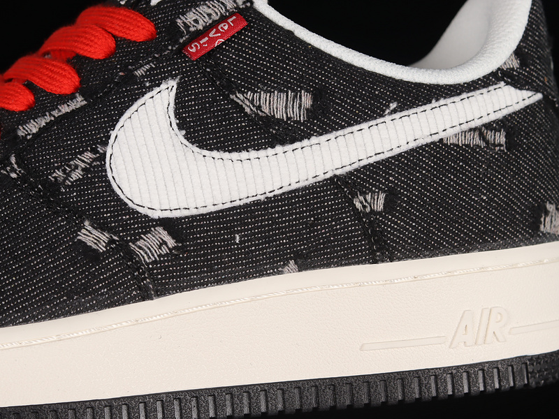 Levi's X Air Force 1 Low 07 Black/Black/Beige-Red 29