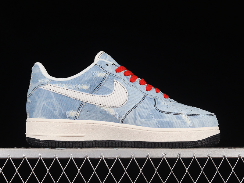 Levi's X Air Force 1 Low 07 Denim Blue/Beige/Red 5