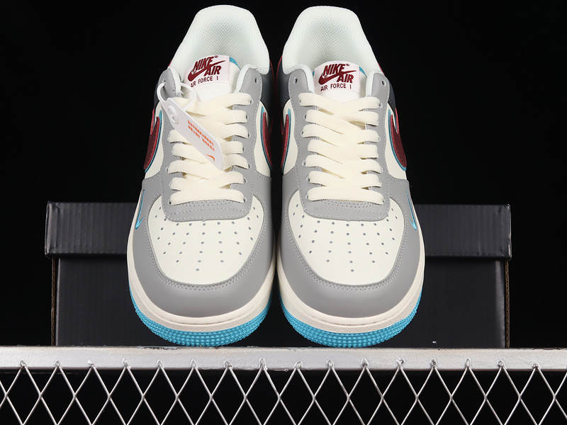 Air Force 1 Low 07 White/Grey/Red-Blue 7