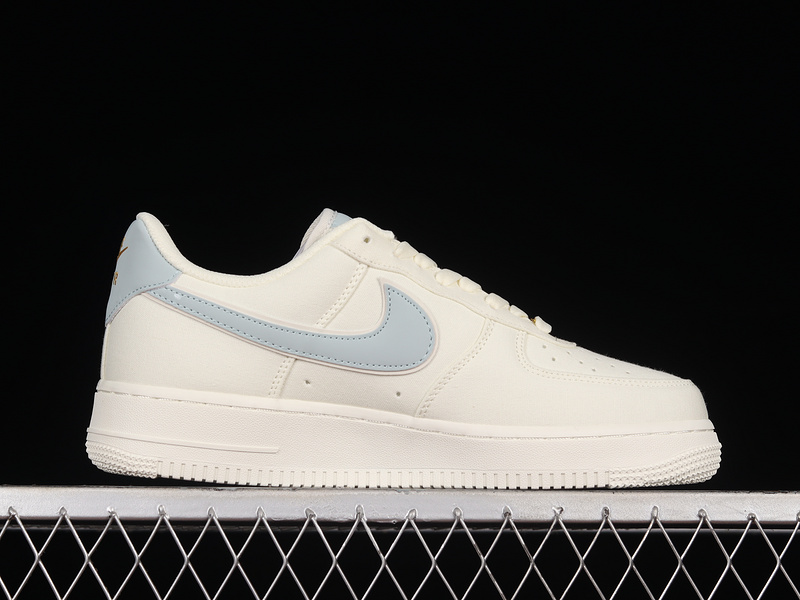 Air Force 1 Low Beige/Ice Blue-Gold 13