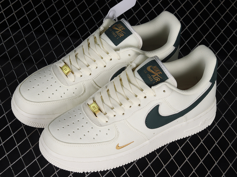 Air Force 1 Low 07 White/Dark Green/Gold 5