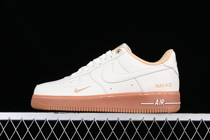 Nike Air Force 1 '07 Low Nai-Ke White/Yellow/Brown 3