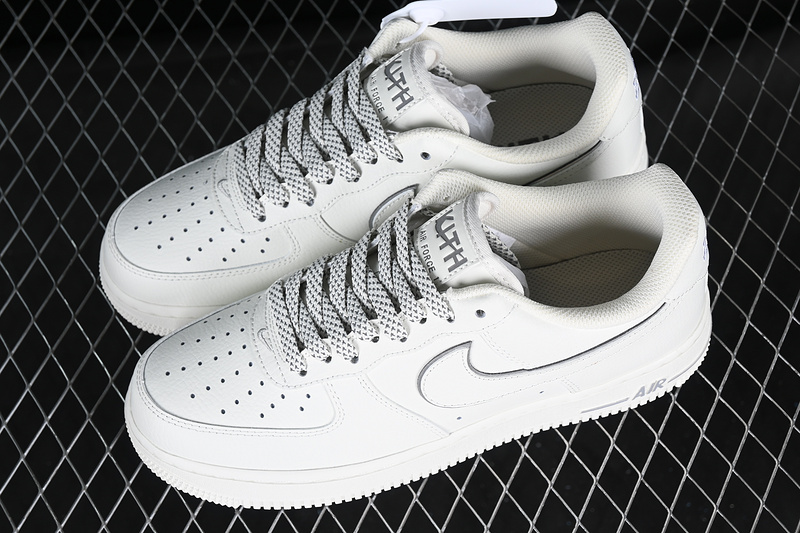 Kith Nike Air Force 1 '07 Low Hoops White/Silver 25