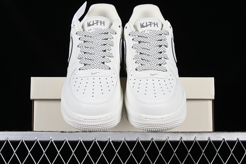 Kith Nike Air Force 1 '07 Low Hoops White/Silver 31