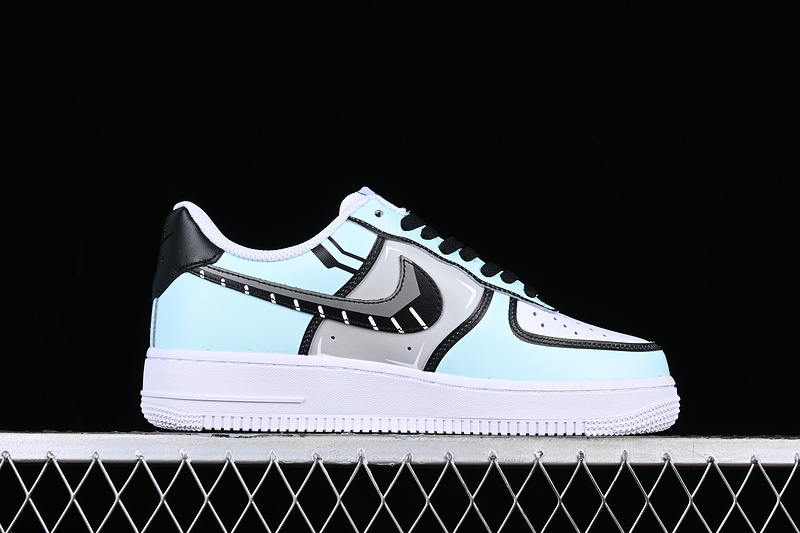 Nike Air Force 1 '07 Low White/Black/Grey/Blue 3