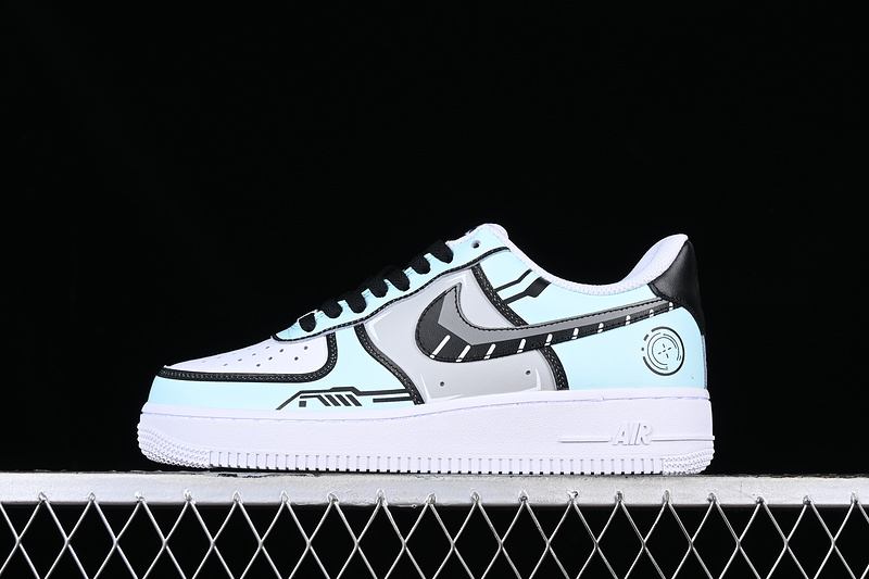 Nike Air Force 1 '07 Low White/Black/Grey/Blue 11