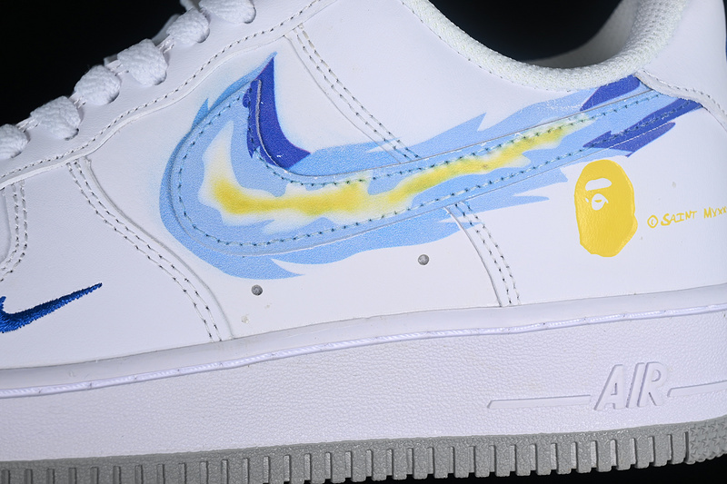 Nike Air Force 1 '07 Low Bape White/Blue/Yellow 3