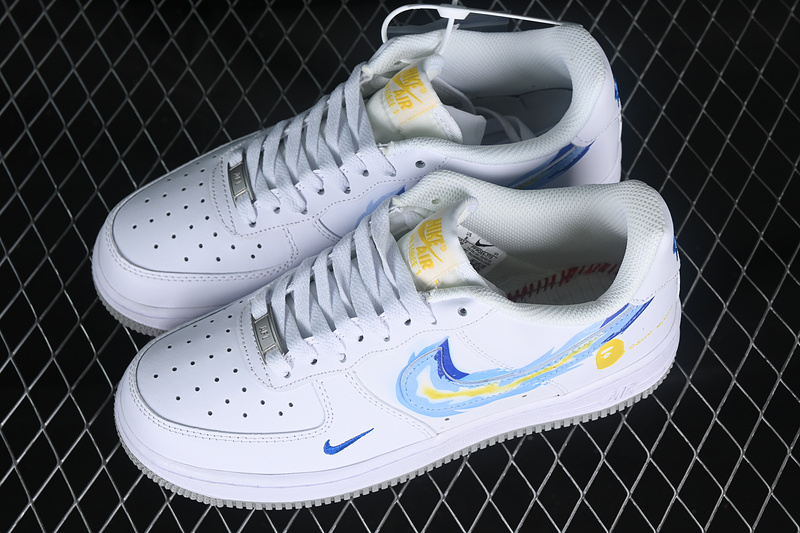 Nike Air Force 1 '07 Low Bape White/Blue/Yellow 5