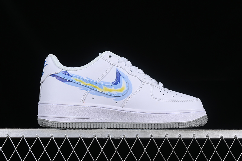 Nike Air Force 1 '07 Low Bape White/Blue/Yellow 13