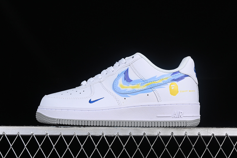 Nike Air Force 1 '07 Low Bape White/Blue/Yellow 31