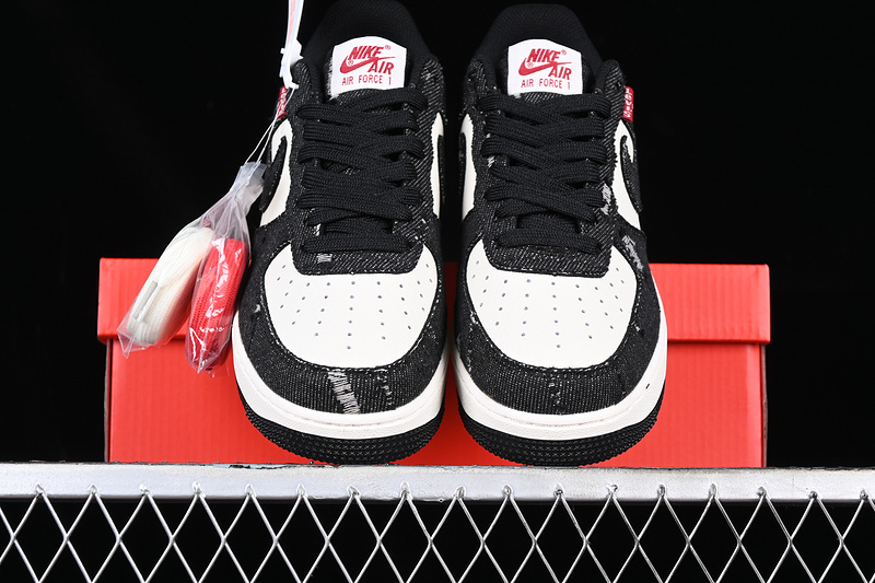 Levi's Nike Air Force 1 '07 Low White/Black/Red 3