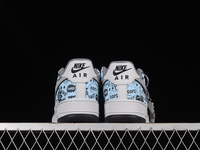 Air Force 1 Low 07 Smurfs Light Grey/Black/Blue 29