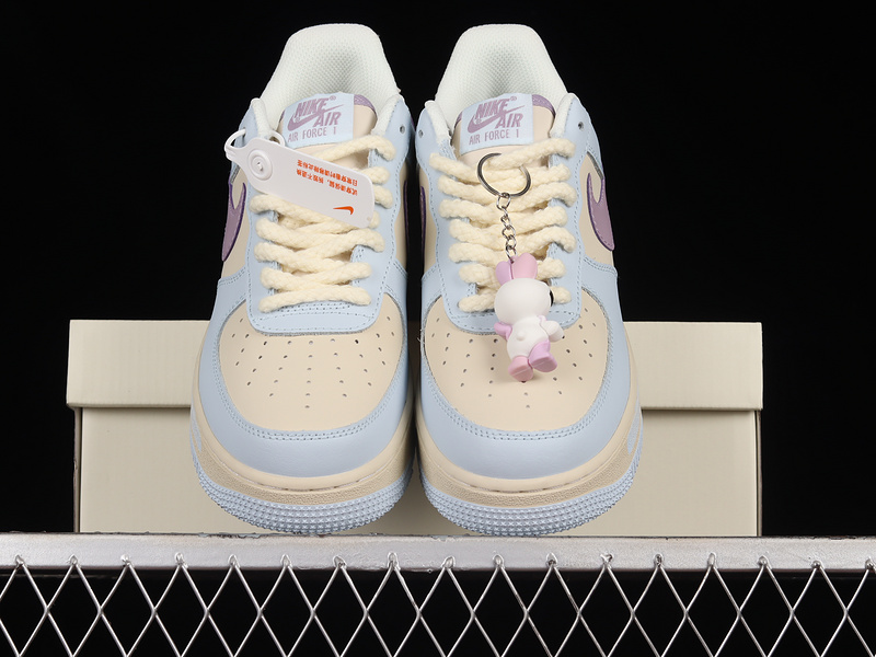 Nike Air Force 1 '07 Low Jade Hare Light Yellow/Blue/Purple 5