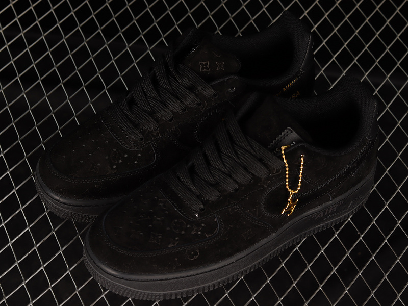 L*V X Air Force 1 Low 07 Black/Black/Black 13