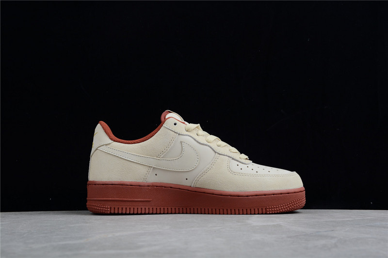 Nike Air Force 1 '07 Low Se Beige/White/Brown-Gold 7