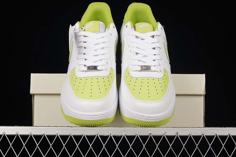 Air Force 1 Low White/White/Lime Green 7