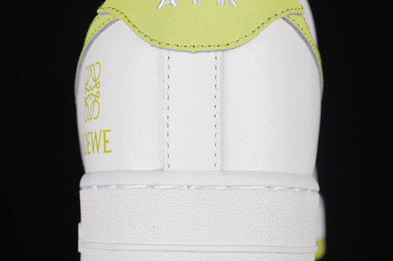 Air Force 1 Low White/White/Lime Green 19